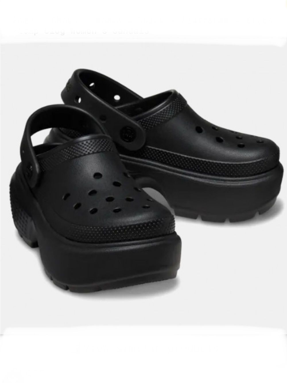 Crocs Stomp Platform Clogs 'Black’